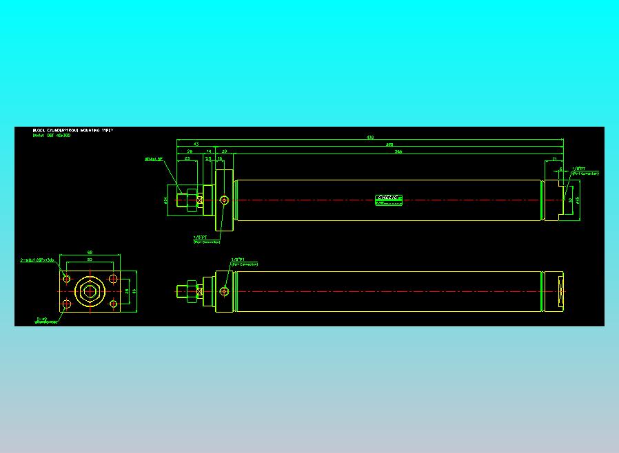 笔型缸不锈钢气缸2D-DBF40x300