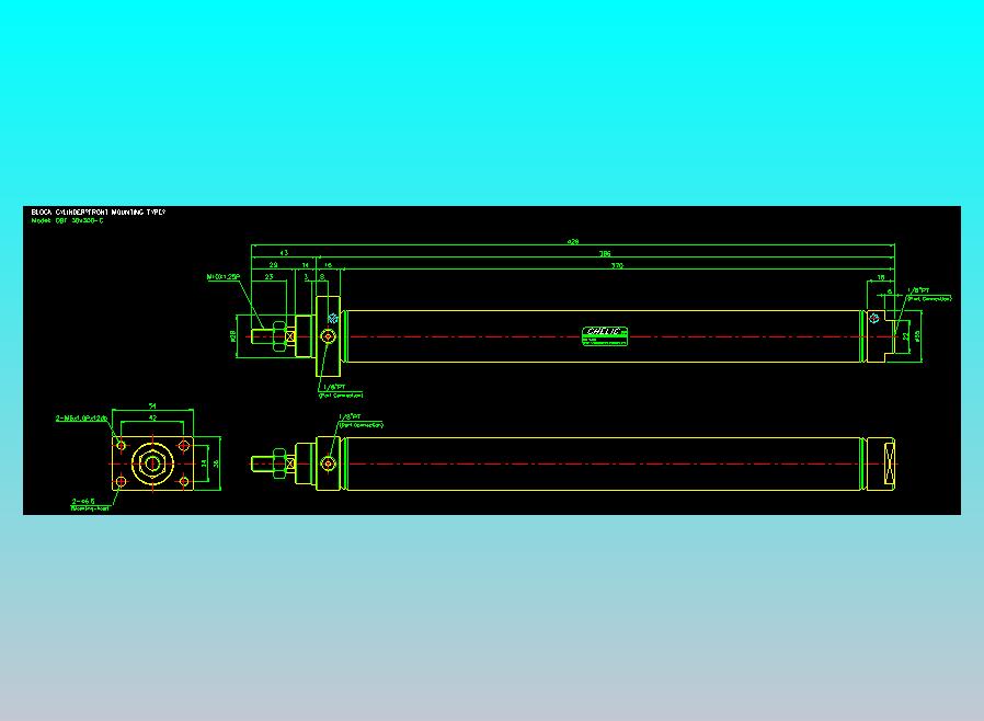 笔型缸不锈钢气缸2D-DBF30x300-C