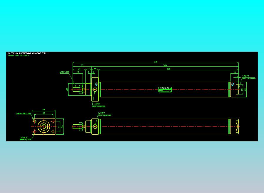 笔型缸不锈钢气缸2D-DBF30x250-C