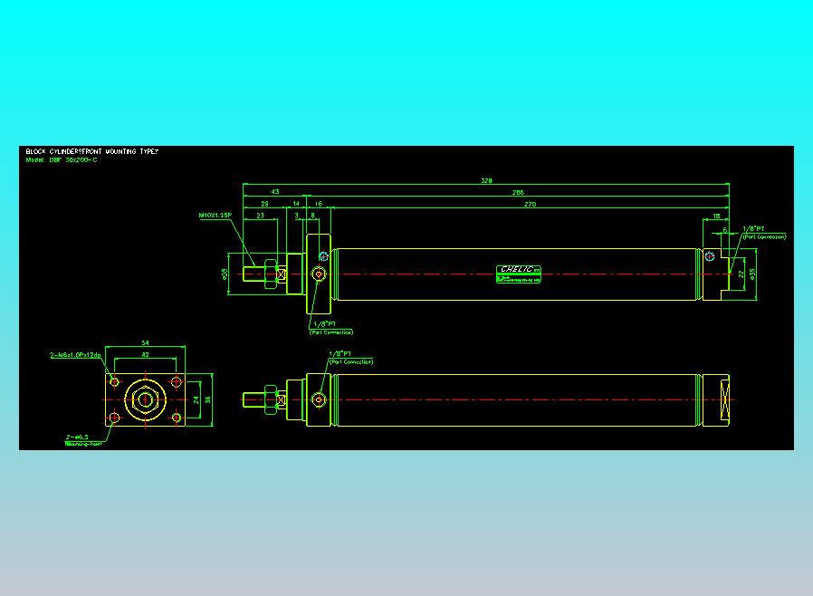 笔型缸不锈钢气缸2D-DBF30x200-C