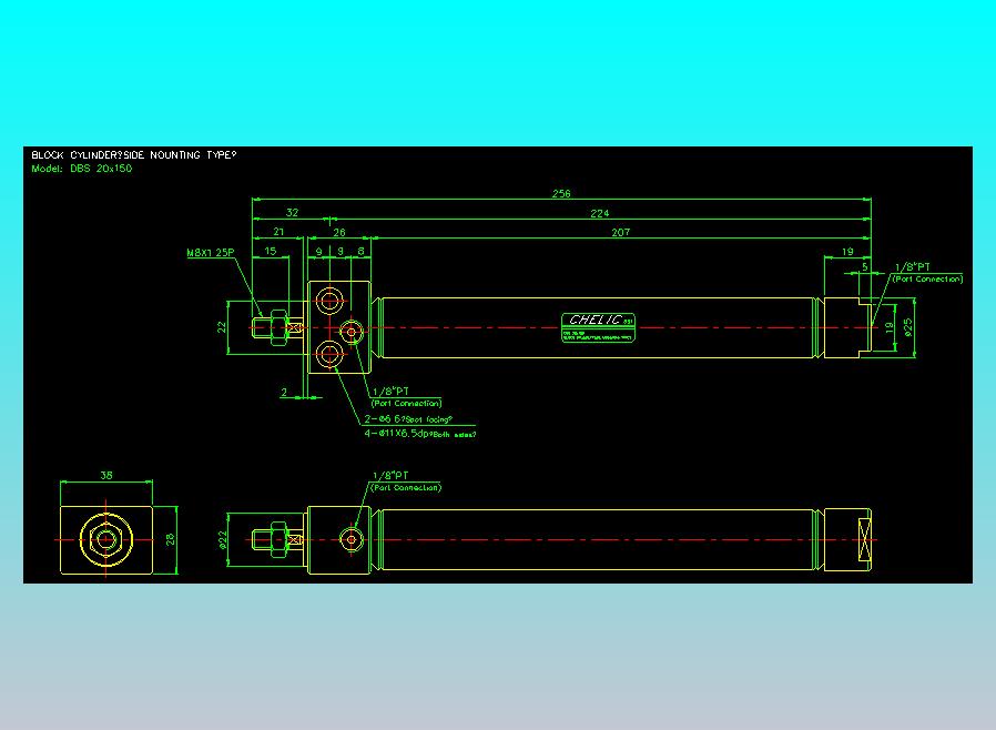 笔型缸不锈钢气缸2D-DBS20x150