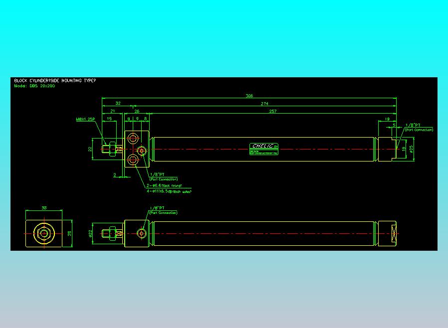 笔型缸不锈钢气缸2D-DBS20x200