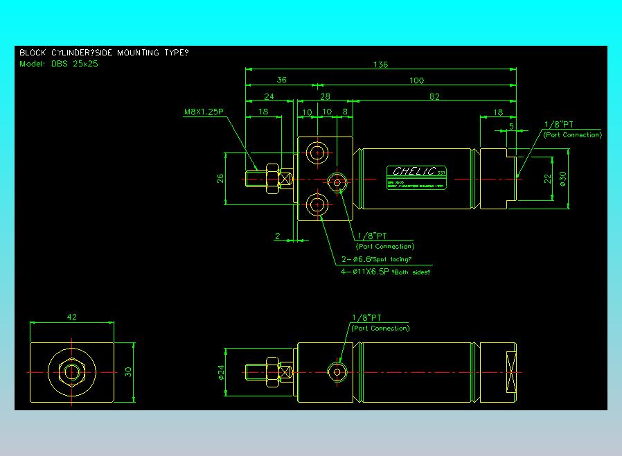 笔型缸不锈钢气缸2D-DBS25x25