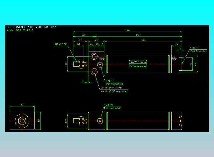 笔型缸不锈钢气缸2D-DBS25x75-C