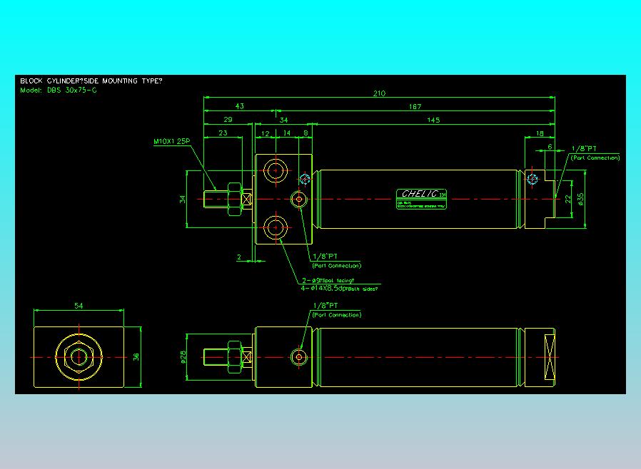 笔型缸不锈钢气缸2D-DBS30x75-C