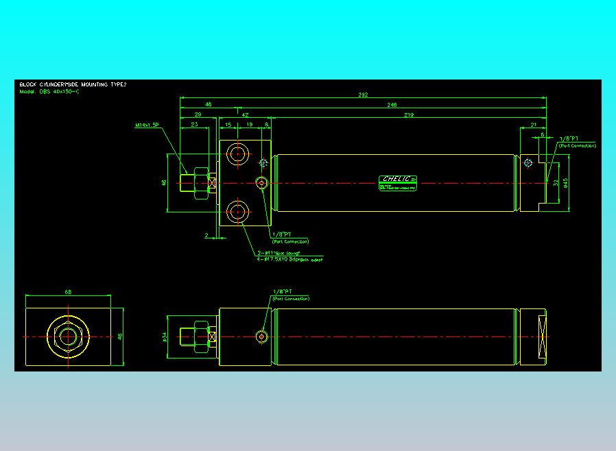 笔型缸不锈钢气缸2D-DBS40x150-C
