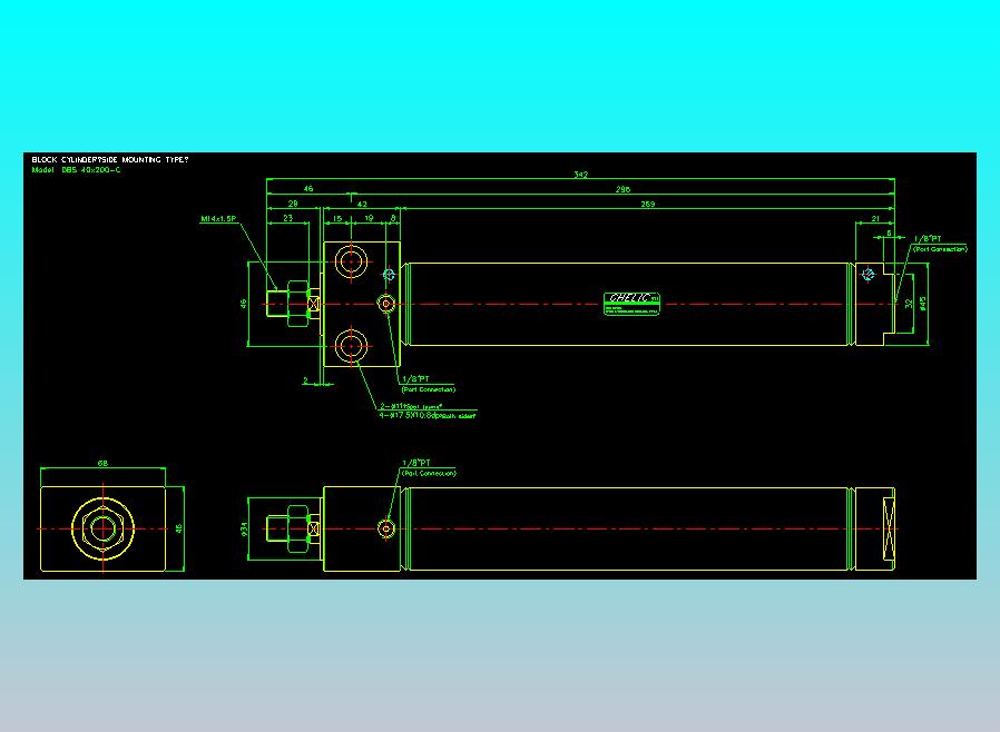 笔型缸不锈钢气缸2D-DBS40x200-C
