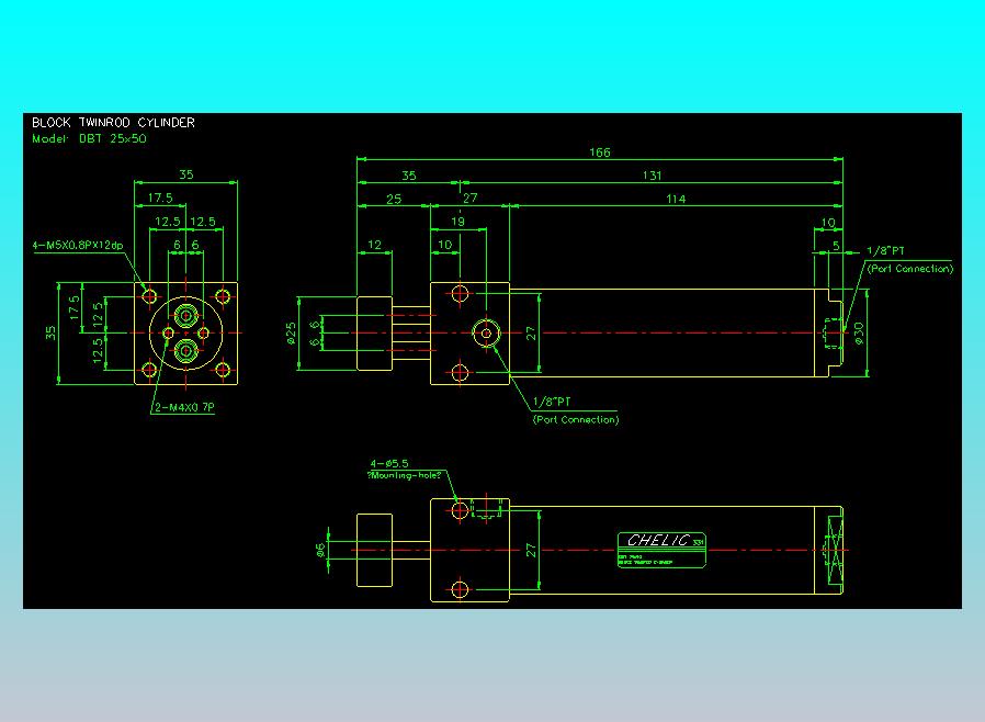 笔型缸不锈钢气缸2D-DBT25x50