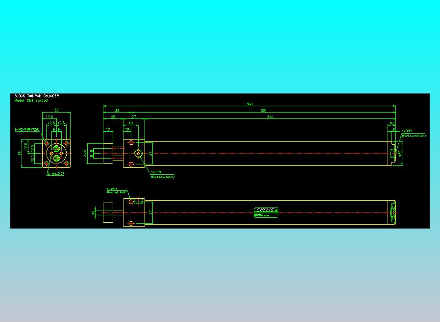 笔型缸不锈钢气缸2D-DBT25x250