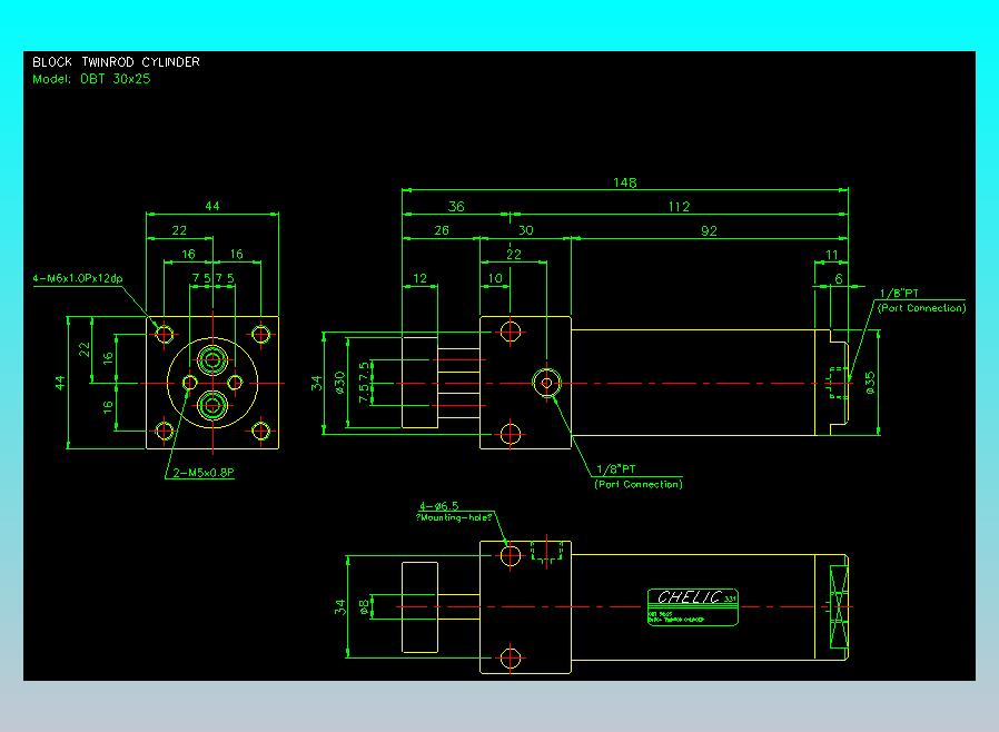 笔型缸不锈钢气缸2D-DBT30x25