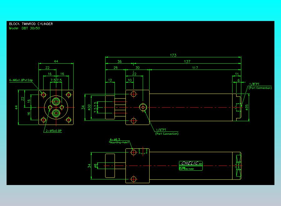 笔型缸不锈钢气缸2D-DBT30x50