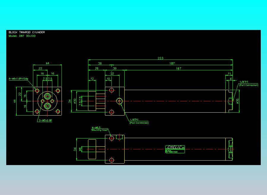 笔型缸不锈钢气缸2D-DBT30x100