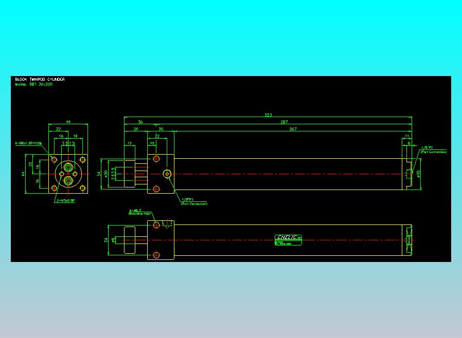 笔型缸不锈钢气缸2D-DBT30x200