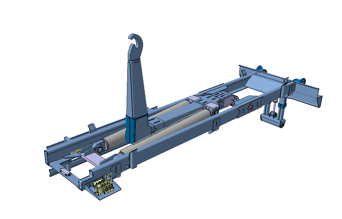 吊钩升降机勾臂垃圾车