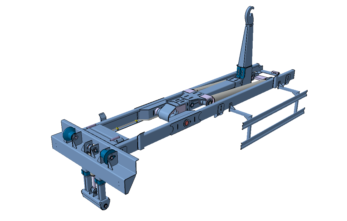 吊钩升降机勾臂垃圾车