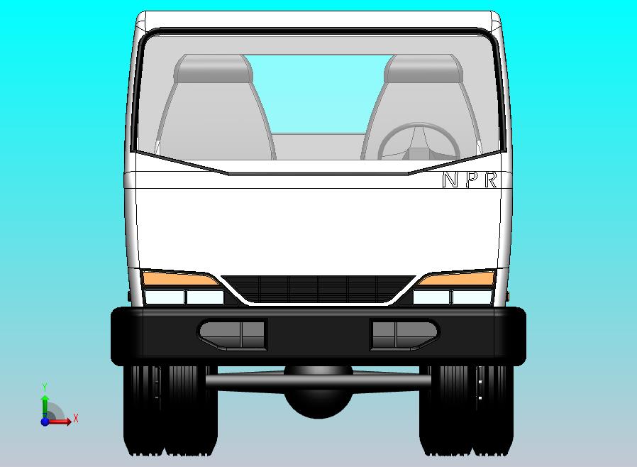 微型卡车装配的cad模型，中型车辆