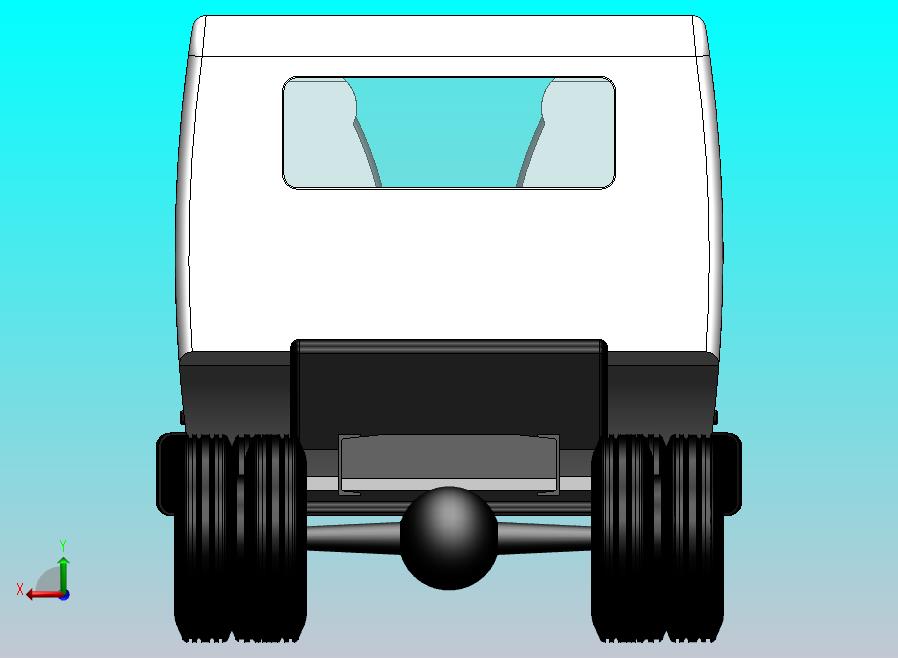 微型卡车装配的cad模型，中型车辆