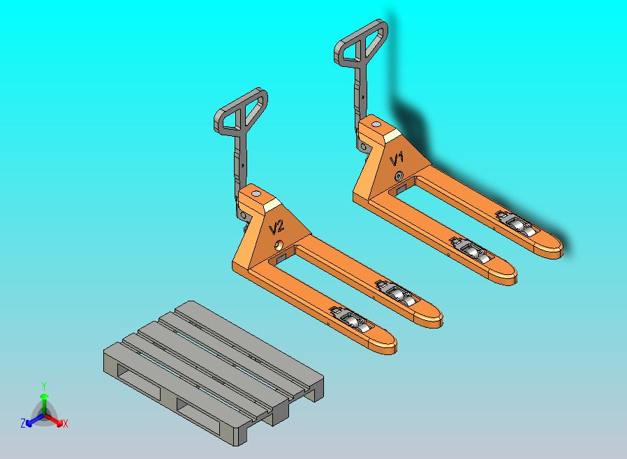 能托盘千斤顶比例模型 - 3D可打印