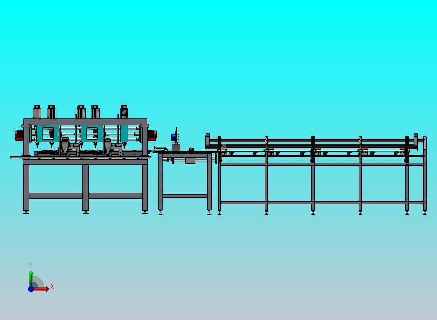 21-方管棒料进给切割和钻孔攻