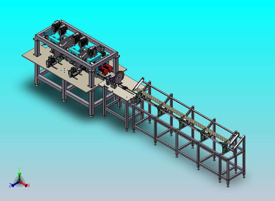 21-方管棒料进给切割和钻孔攻
