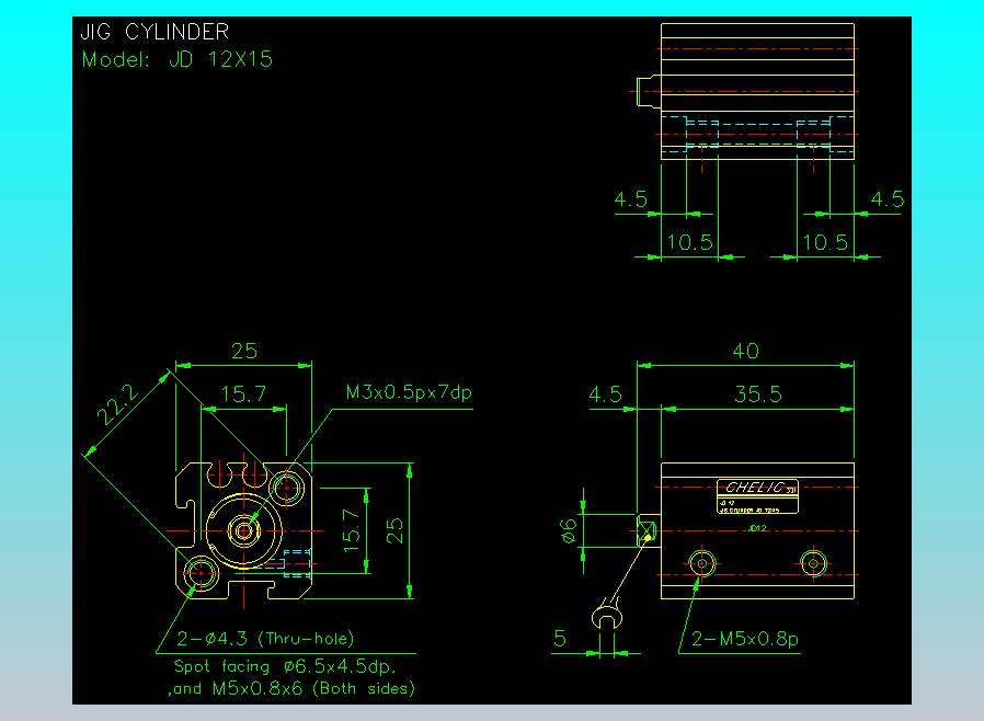 治具气缸2D-JD12x15