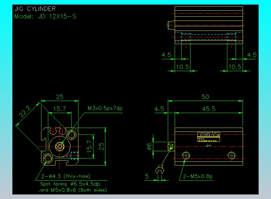 治具气缸2D-JD12x15-S