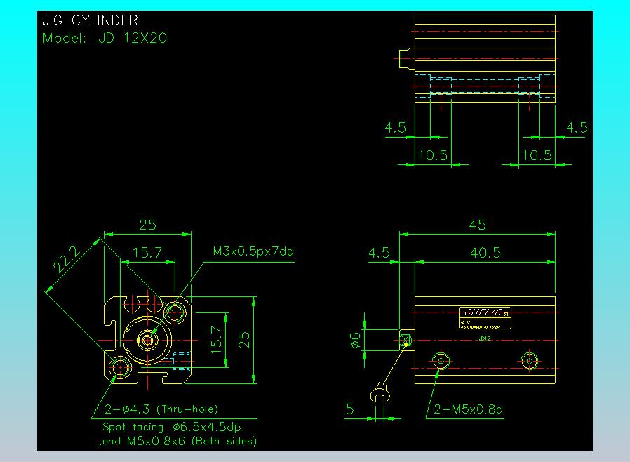 治具气缸2D-JD12x20