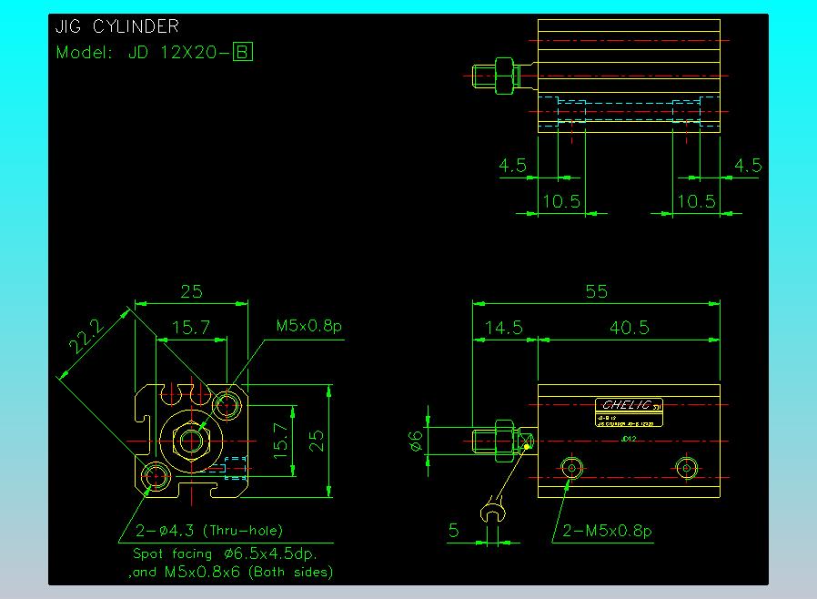 治具气缸2D-JD12x20-B