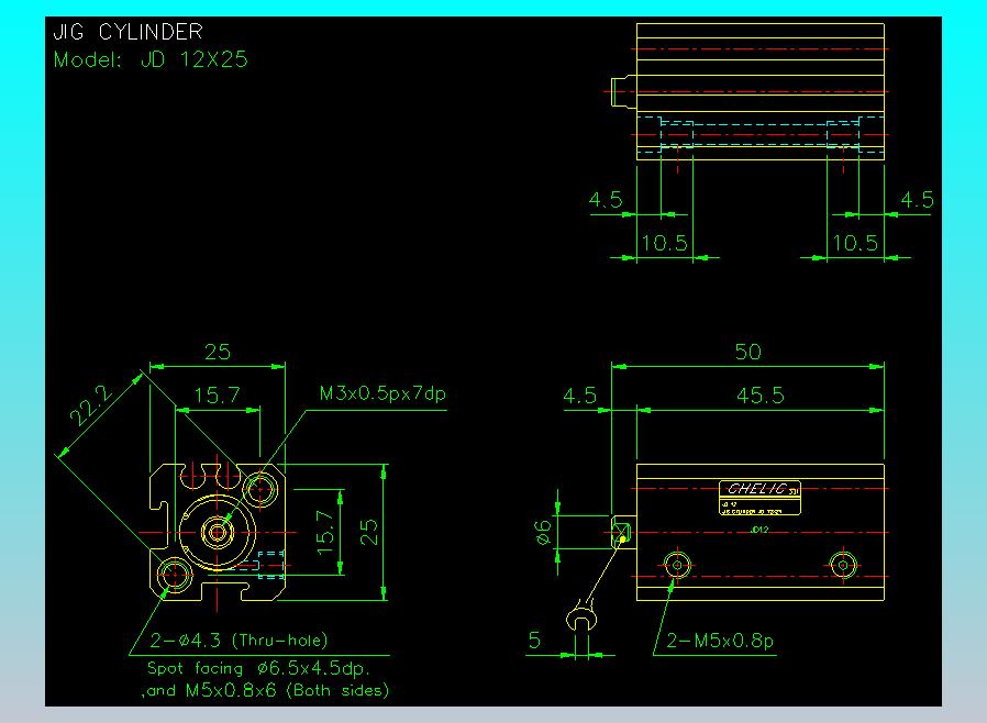 治具气缸2D-JD12x25