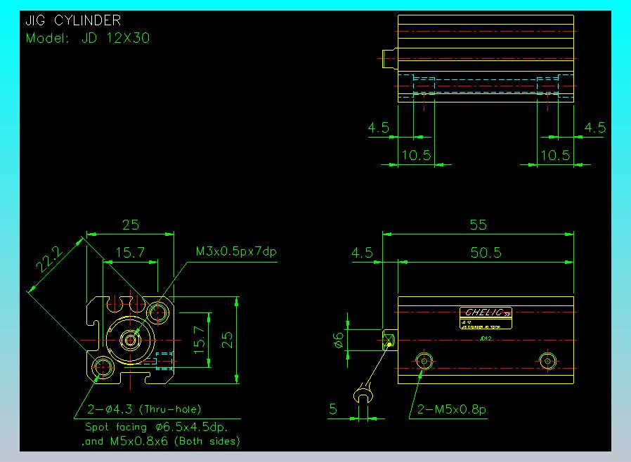 治具气缸2D-JD12x30