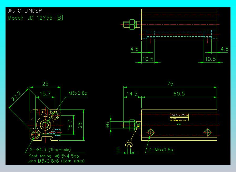 治具气缸2D-JD12x35-B