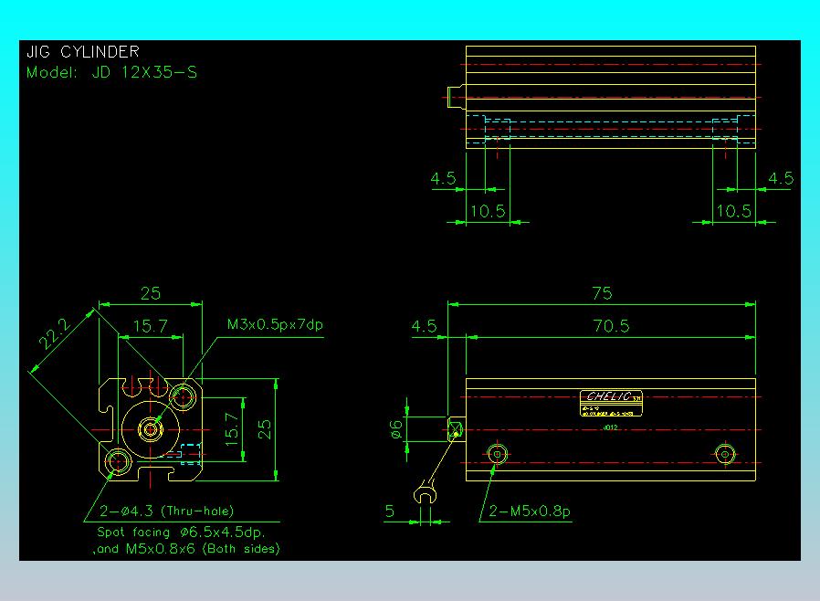 治具气缸2D-JD12x35-S
