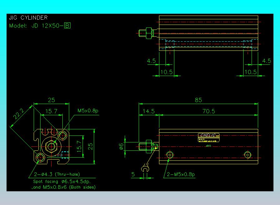 治具气缸2D-JD12x50-B