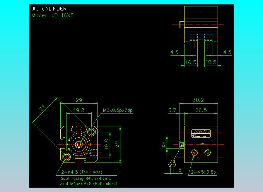 治具气缸2D-JD16x05