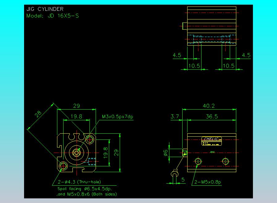 治具气缸2D-JD16x5-S