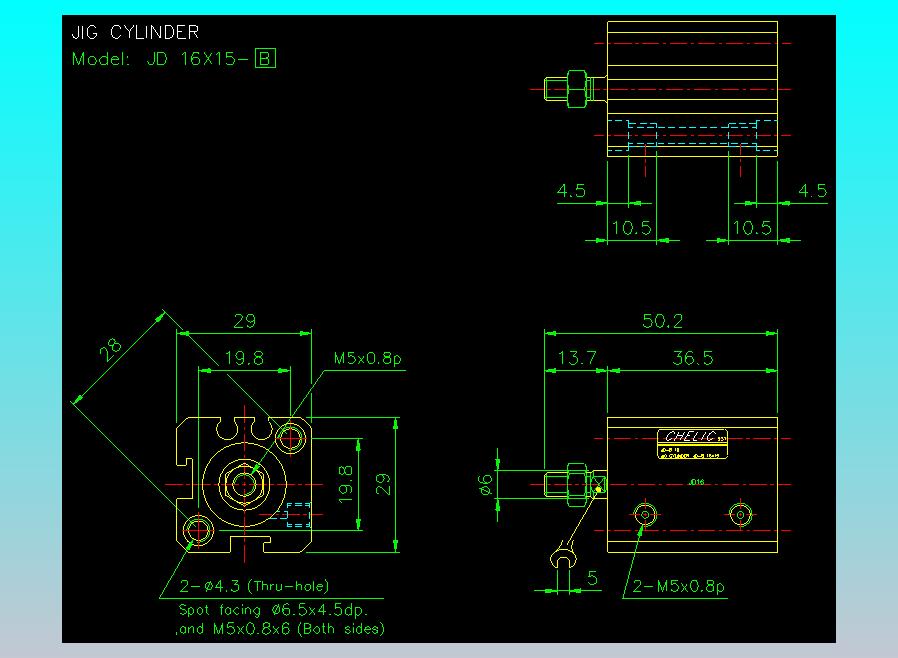 治具气缸2D-JD16x15-B