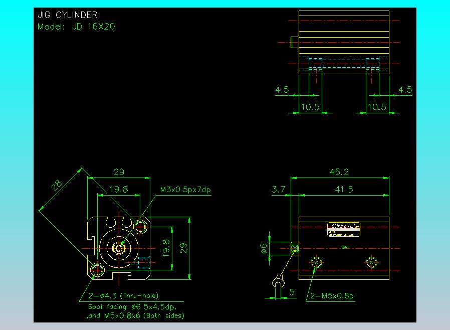 治具气缸2D-JD16x20