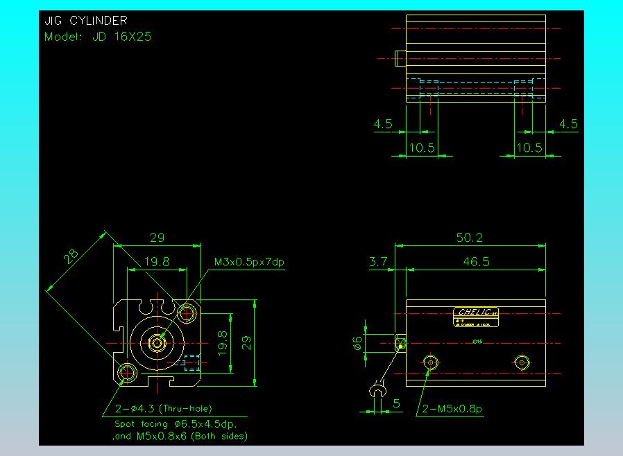 治具气缸2D-JD16x25