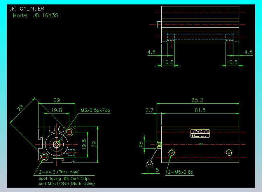 治具气缸2D-JD16x35