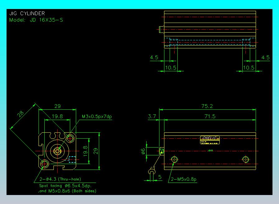 治具气缸2D-JD16x35-S