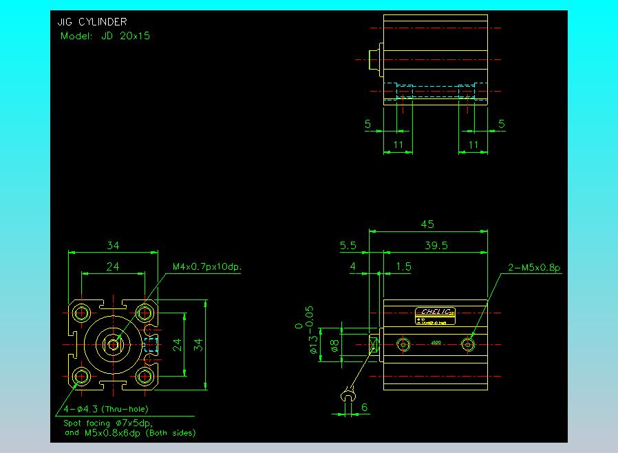 治具气缸2D-JD20x15