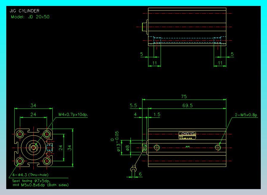 治具气缸2D-JD20x50