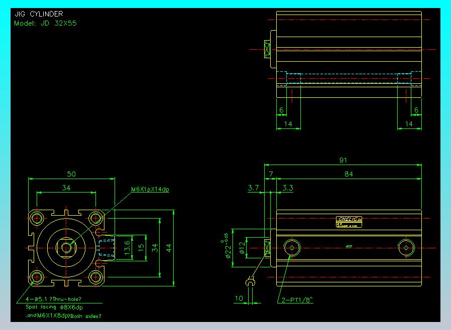治具气缸2D-JD32x55