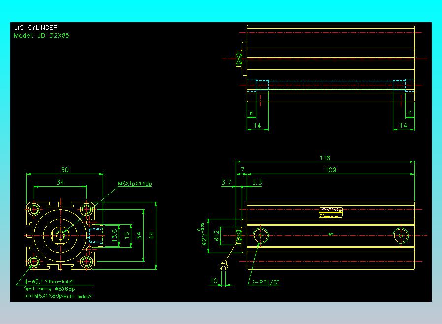 治具气缸2D-JD32x85