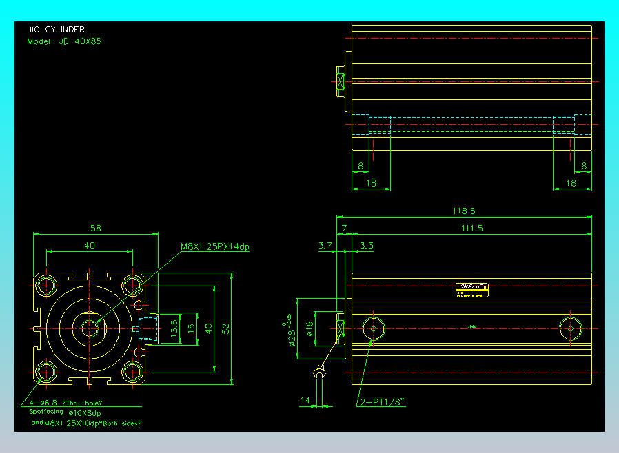 治具气缸2D-JD40x85