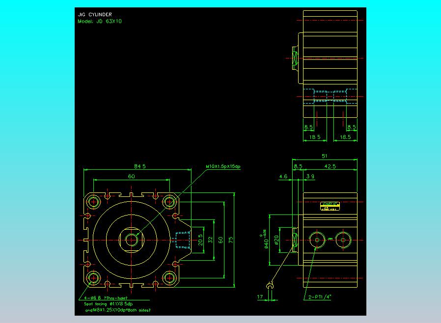 治具气缸2D-JD63x10