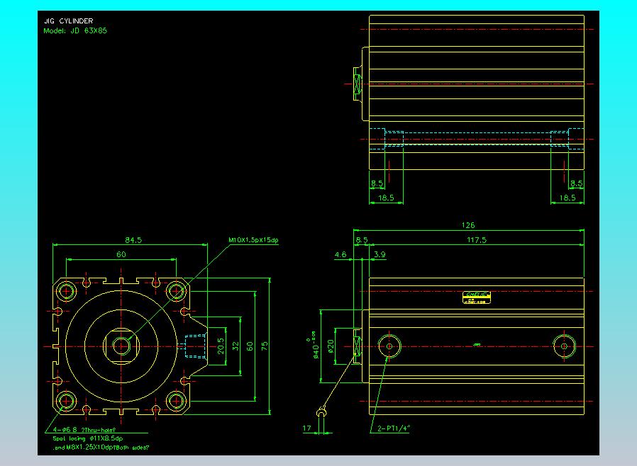 治具气缸2D-JD63x85