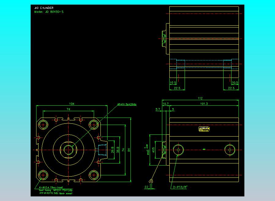 治具气缸2D-JD80x50-S