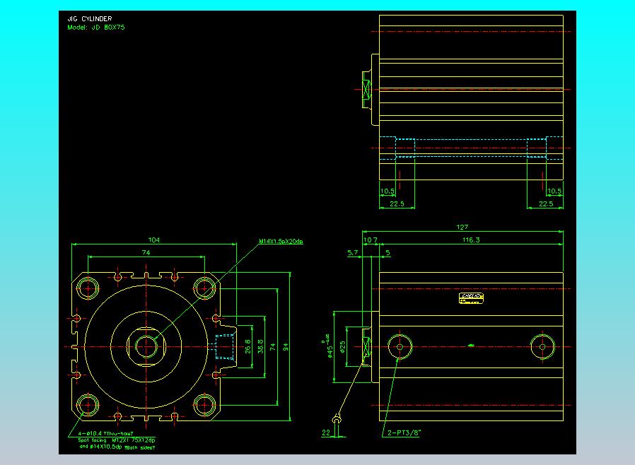 治具气缸2D-JD80x75