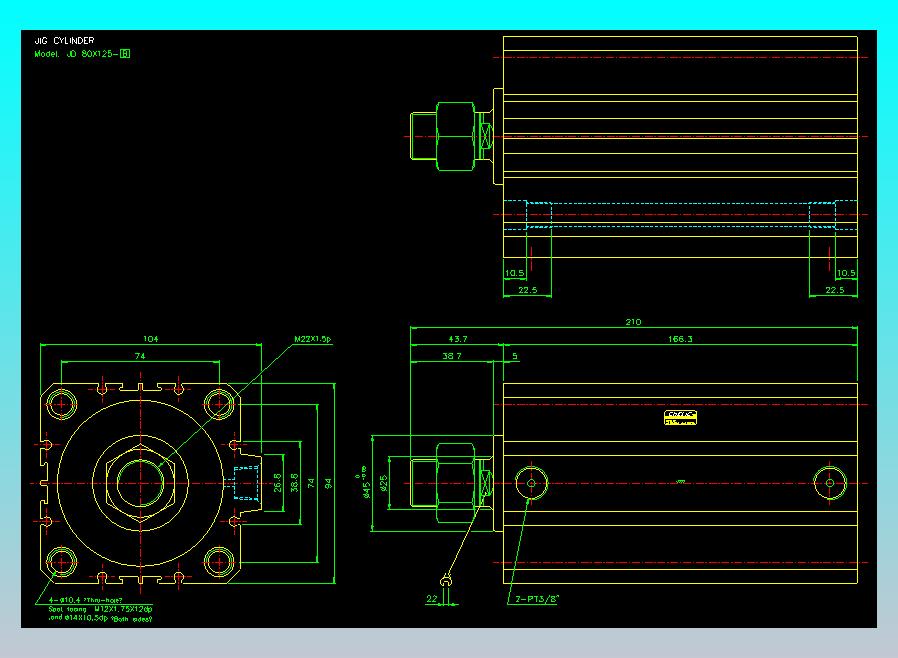 治具气缸2D-JD80x125-B